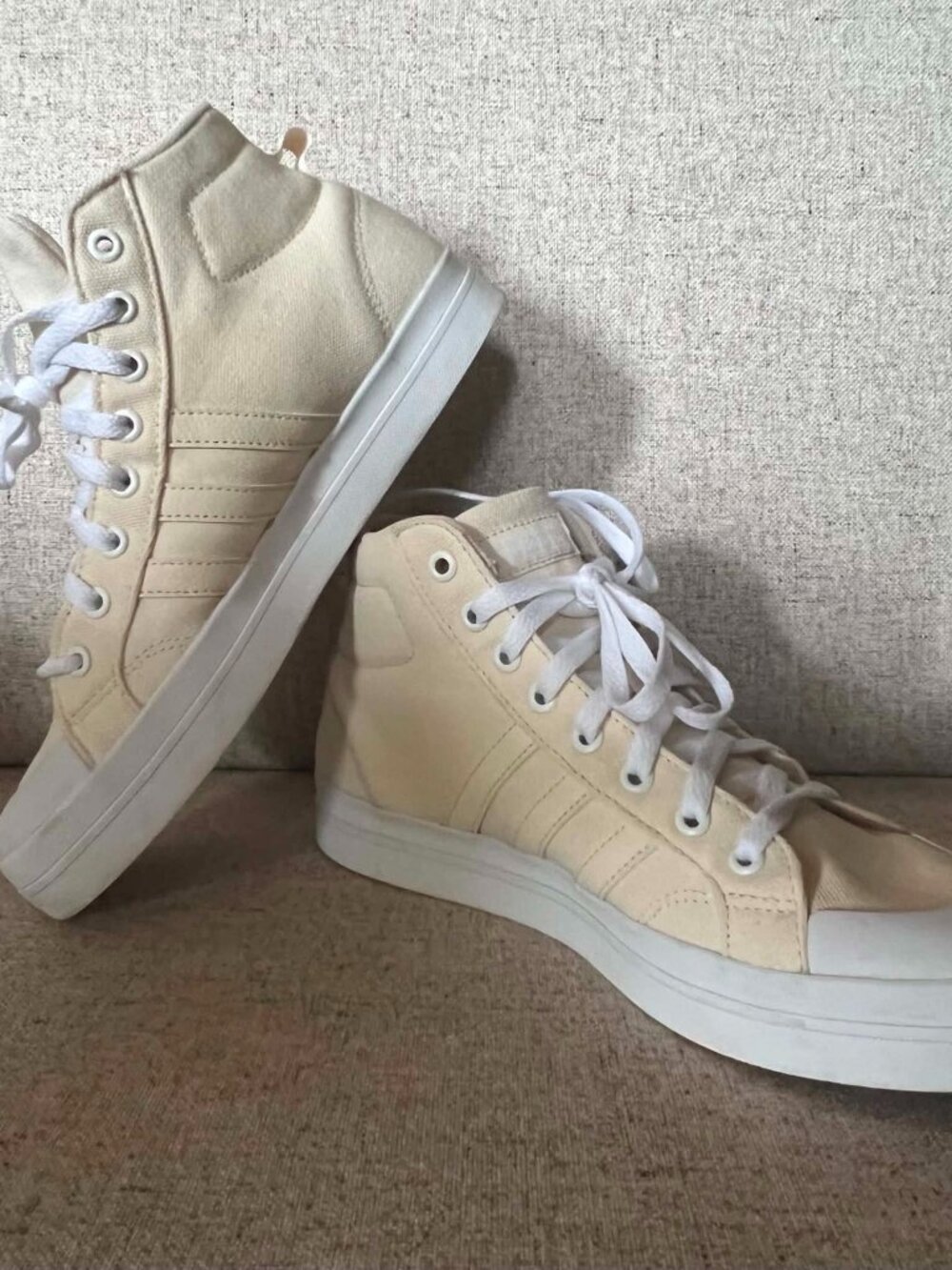 Adidas Bravada Mid Sneakers Cloudfoam Comfort White/Ivory Size W8